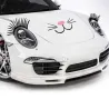 2PCS 3D Charmant Black False Eyelashs Fake Eye Lash Sticker Car Headlight Décoration Funny Decal Fo